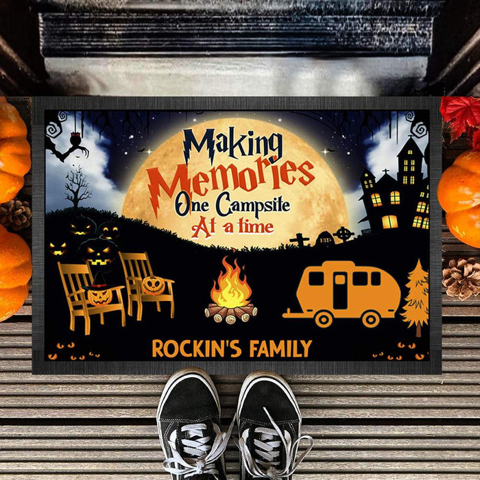 Gosszy Making Memories One Campsite Halloween Doormat, Camping Gift, RV Camping Gift, Outdoor Doormat Doormat 24x35in-60x90cm