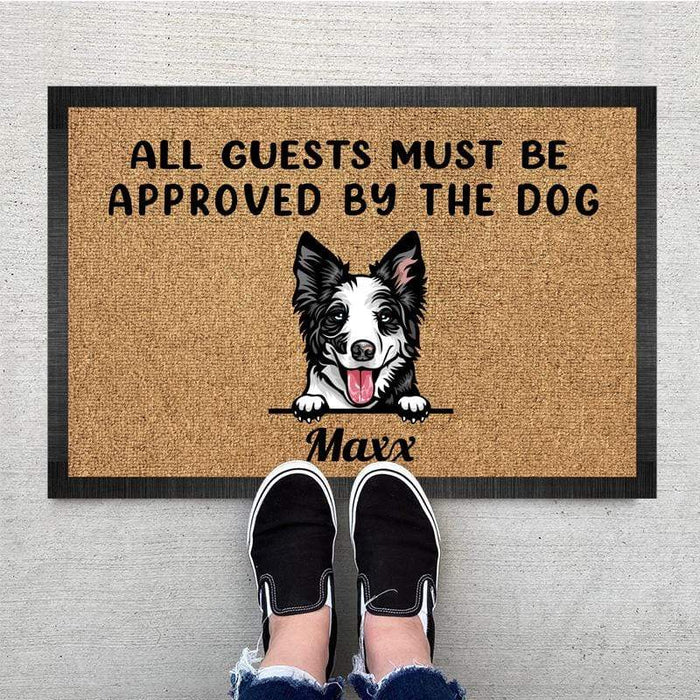 Gosszy No Need To Knock Doormat, Dog Lover Gift, Custom Quotes Doormat