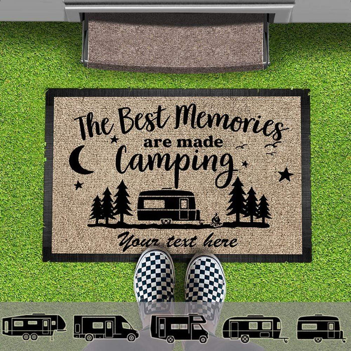 Gosszy The Best Memories Doormat Camping, RV Camper, Motor Home Doormat, Camping Gift Doormat 15x24in-40x60cm