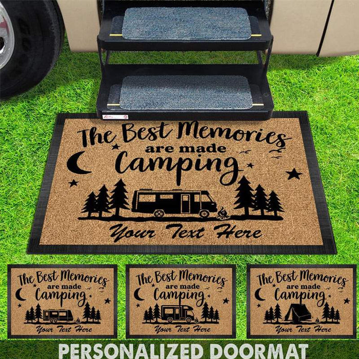 Gosszy The Best Memories Doormat Camping, RV Camper, Motor Home Doormat, Camping Gift Doormat