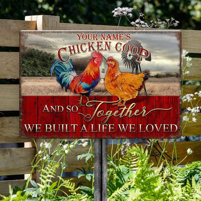 Together We Built A Life We Loved, Farmer Gift, Metal Sign, Custom Metal Sign