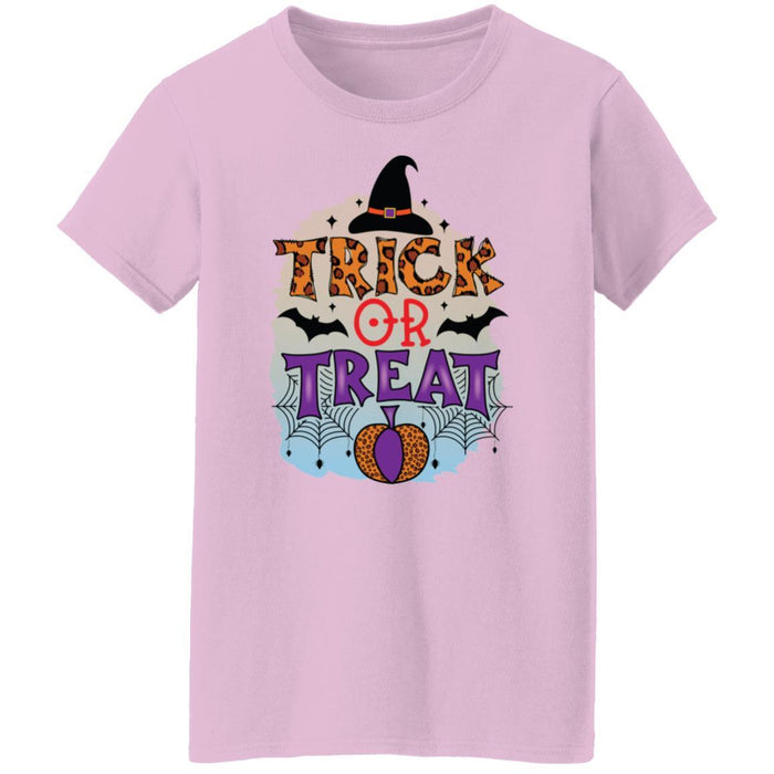 CustomCat Trick Or Treak, Perfect Gift Halloween For Family Apparel G500L Ladies' 5.3 oz. T-Shirt / Light Pink / S