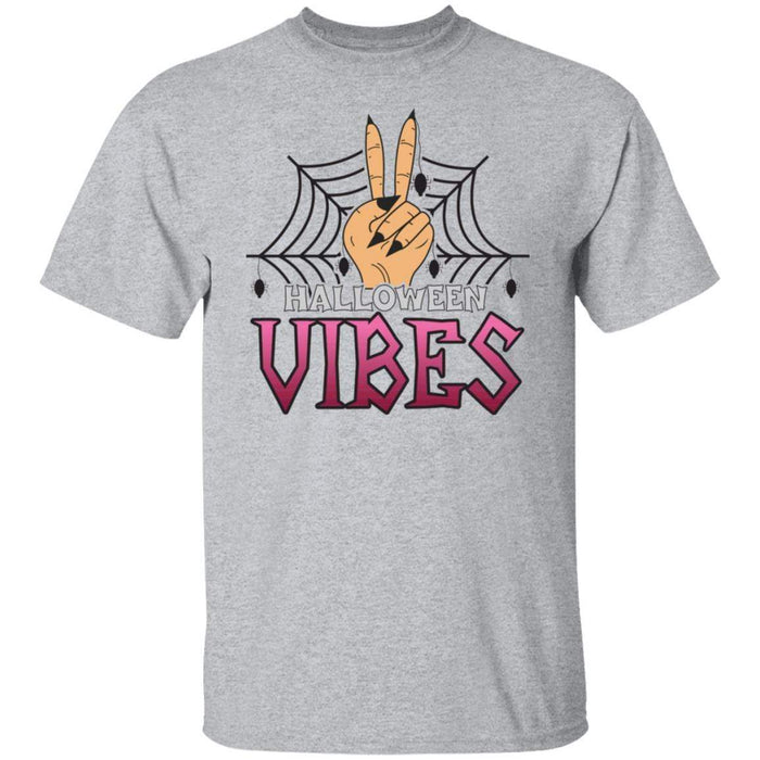 CustomCat Vibes Halloween Shirts, Halloween Gift Apparel G500 5.3 oz. T-Shirt / Sport Grey / S