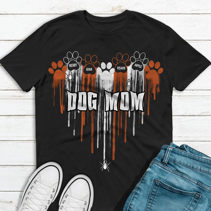 Halloween Dog Mom Paws Heart Dog Tshirt, Dog Lover Gift, Halloween Gift