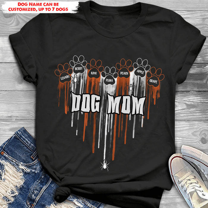 Halloween Dog Mom Paws Heart Dog Tshirt, Dog Lover Gift, Halloween Gift