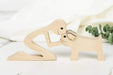 Gosszy A Man with Floppy ears and Short tail Dog Wood Sculpture, Dog Lovers Gift, Home Decor 23 wood sculpture