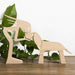 Gosszy A Stand Woman with Big Floppy Ears Short Tail Dog Wood Sculpture, Dog Lovers Gifts, Home Decor 07 wood sculpture