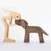 Gosszy A Woman with Big Dark Floppy Ears Dog Wood Sculpture, Dog Lovers Gifts, Home Decor W13 wood sculpture