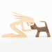 Gosszy A Woman with CAT carving wood gift sculpture, Gifts for Cat Lovers, Home Decor For Cat Lovers W14 wood sculpture
