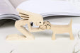 BOBO A Woman with Floppy ears and Long tail Dog Wood Sculpture, Gifts for Dog Lovers, Home Decor wood sculpture