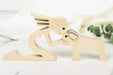 BOBO A Woman with Floppy ears and Short tail Dog Wood Sculpture, Dog Lovers Gift, Home Decor 24 wood sculpture
