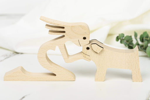 BOBO A Woman with Floppy ears and Short tail Dog Wood Sculpture, Dog Lovers Gift, Home Decor 24 wood sculpture