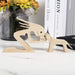 BOBO A Woman with White Floppy Ears Long and Tail Dog Wood Sculpture, Dog Lovers Gifts, Home Decor 04 wood sculpture