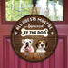 Gosszy All Guests Must Be Approved By the Dog Wood Door Sign, Dog Lover Gift, Front Door Wreath Door Sign 18 Inch