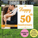 Gosszy Anniversary Photo Yard Sign - Made in USA (H-Stake Stand Included) Yard Sign