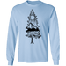 CustomCat Camping Hik Mountain Apparel G240 LS Ultra Cotton T-Shirt / Light Blue / S