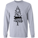 CustomCat Camping Hik Mountain Apparel G240 LS Ultra Cotton T-Shirt / Sport Grey / S