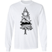 CustomCat Camping Hik Mountain Apparel G240 LS Ultra Cotton T-Shirt / White / S
