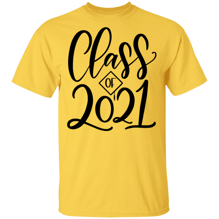 CustomCat Class of 2021-3, graduation shirt, graduation gift Apparel G500 5.3 oz. T-Shirt / Daisy / S