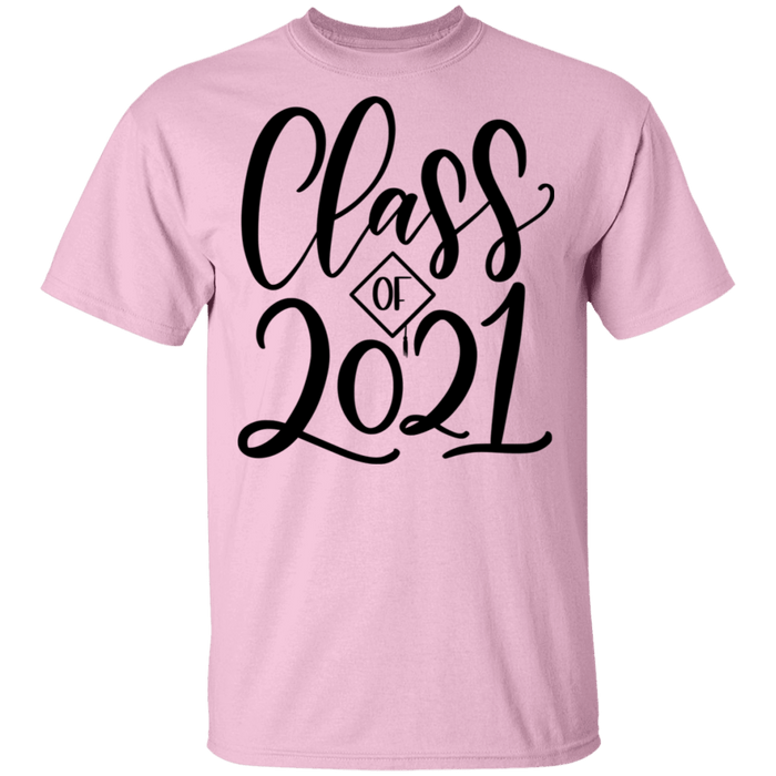 CustomCat Class of 2021-3, graduation shirt, graduation gift Apparel G500 5.3 oz. T-Shirt / Light Pink / S