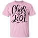 CustomCat Class of 2021-3, graduation shirt, graduation gift Apparel G500 5.3 oz. T-Shirt / Light Pink / S
