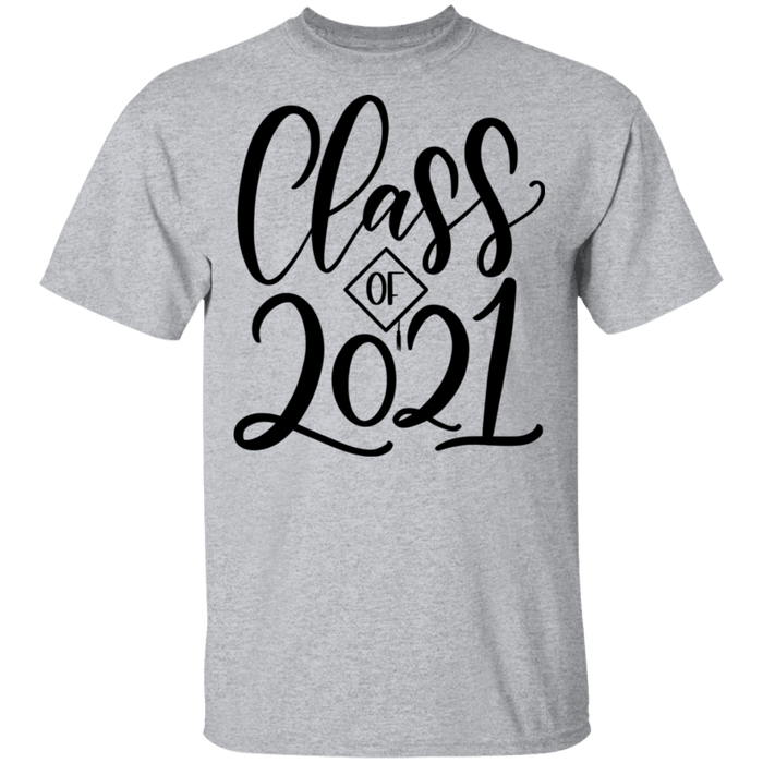 CustomCat Class of 2021-3, graduation shirt, graduation gift Apparel G500 5.3 oz. T-Shirt / Sport Grey / S