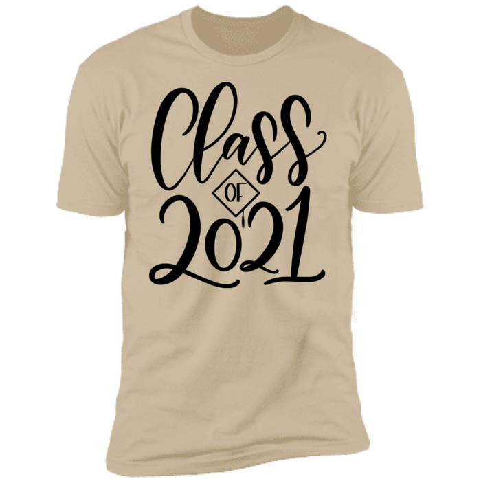 CustomCat Class of 2021-3, graduation shirt, graduation gift Apparel Z61 Premium Short Sleeve T-Shirt / Sand / X-Small