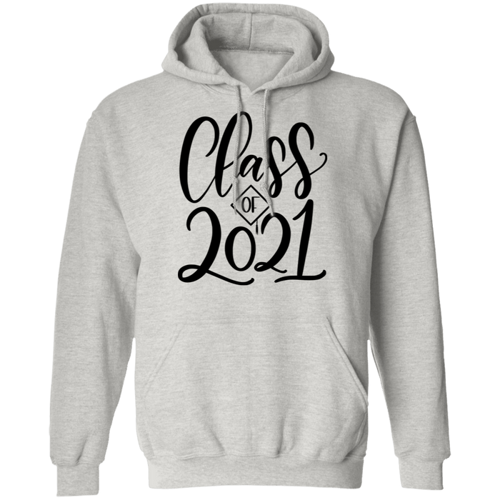 CustomCat Class of 2021-3, graduation shirt, graduation gift Apparel Z66 Pullover Hoodie / Ash / S