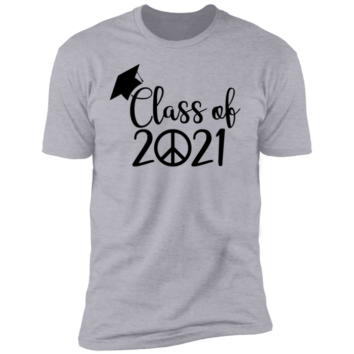 CustomCat Class of 2021 - peace, graduation shirt, graduation gift Apparel Z61 Premium Short Sleeve T-Shirt / Heather Grey / X-Small