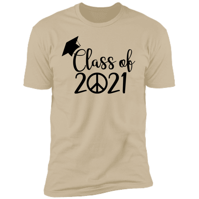 CustomCat Class of 2021 - peace, graduation shirt, graduation gift Apparel Z61 Premium Short Sleeve T-Shirt / Sand / X-Small