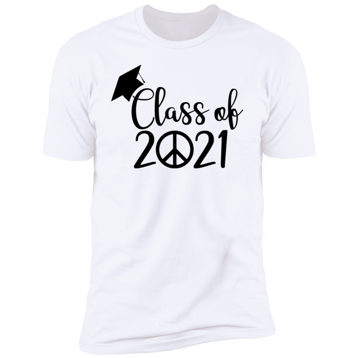 CustomCat Class of 2021 - peace, graduation shirt, graduation gift Apparel Z61 Premium Short Sleeve T-Shirt / White / X-Small