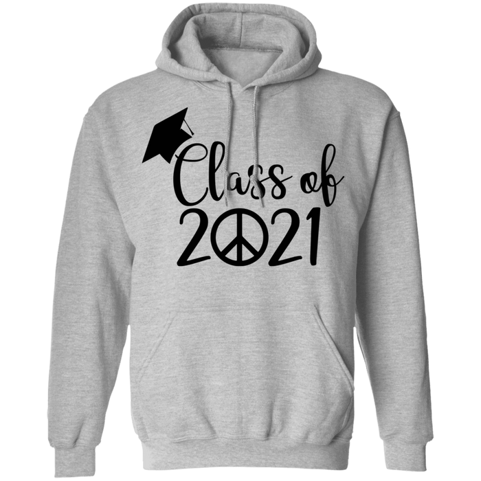 CustomCat Class of 2021 - peace, graduation shirt, graduation gift Apparel Z66 Pullover Hoodie / Sport Grey / S