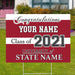 Gosszy Congratulation University of State Yard sign - Made in USA (H-Stake Stand Included), Graduaton Day, Senior Gift Yard Sign