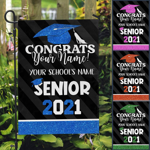 Gosszy Custom Best Gift Idea Graduation Flag, Decor Yard, Senior Gift Garden Flag Without flagpole