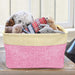 Gosszy Custom Cartoon Dog Toys Bin Storage, Dog Lovers Gift Storage Pink / 15*10.6*9.4 Inch / Cotton and Linen