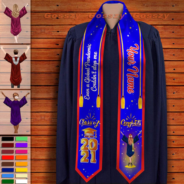 Gosszy Custom Congrats Class Of Custom Quote Graduation Stoles, graduation Gift Stoles Triangle 6x72 inch