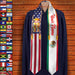 Gosszy Custom Country Flag Class of Stoles/Sash, Graduation Gift, Senior Gift Stoles Triangle 6 Inch x 72 Inch / Silk / Triangle Stoles