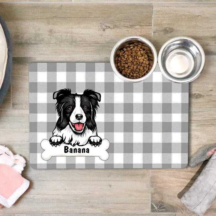 Gosszy Custom Dog Food Placemat With Anti-slip Rubber,Dog Lover Gift Food Mat