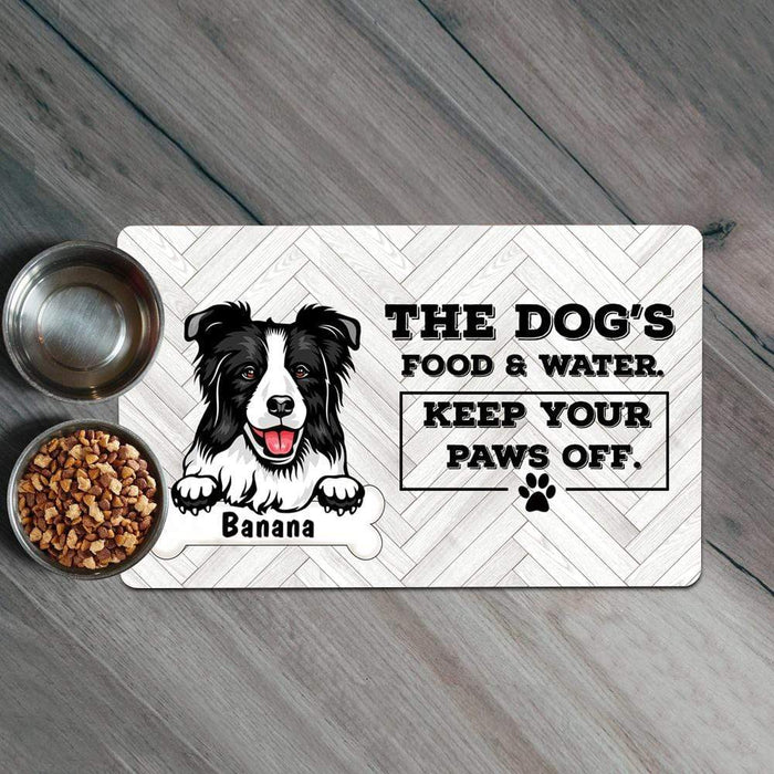 Gosszy Custom Dog Food Placemat with Rubber Anti-slip Pads, Dog Lover Gift Food Mat