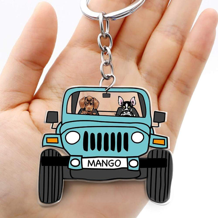 Gosszy Custom Double Sided Design Acrylic Keychain, Dog Lovers Gift Keychain Acrylic