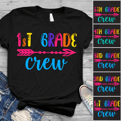 Gosszy Custom Grade Crew Tshirt, Back To School Gift Tshirt Basic T-Shirt / Black / S