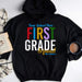 Gosszy Custom Grade Crew Tshirt, Back To School Gift Tshirt Pullover Hoodie / Black Color / S