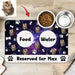 Gosszy Custom Image Pet Food Placemat,Dog Lover Gift,Cat Lover Gift, Waterproof Non Slip PU Leather Bowl Mat Food Mat