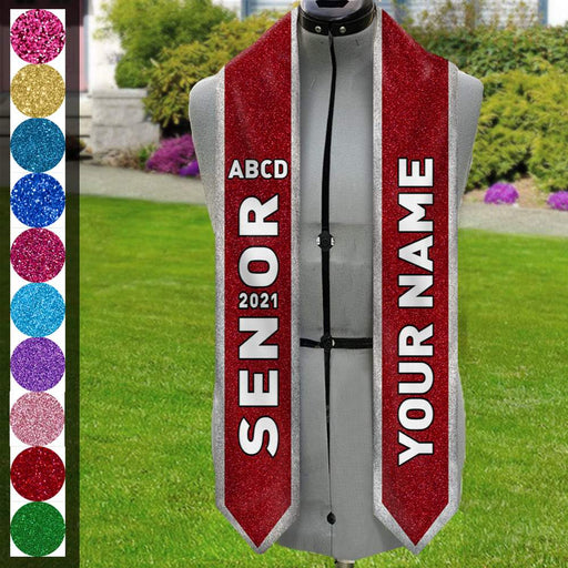 Gosszy Custom Name And Senior Class Of Year Graduarion Stoles, Graduation Gift Stoles Triangle 6x72 inch