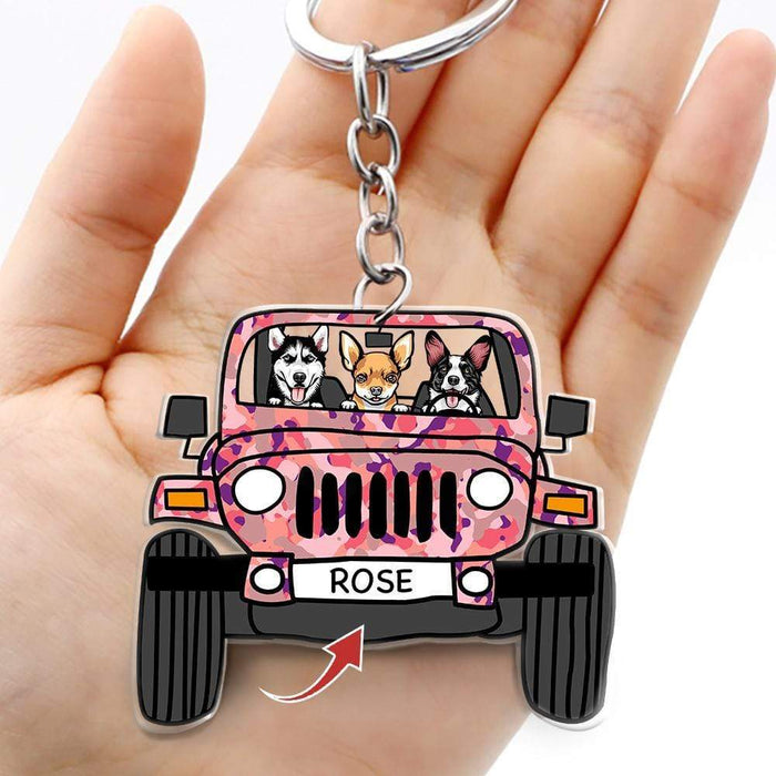 Gosszy Custom Photo Dog Veteran Acrylic Keychain, Dog Lover Gift Keychain Acrylic