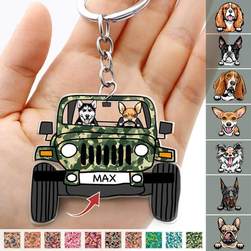 Gosszy Custom Photo Dog Veteran Acrylic Keychain, Dog Lover Gift Keychain Acrylic 50mm x 50mm / 1 Piece