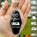 Gosszy Custom Quote Camping Keychain, Camping Gift, Custom Rv Camping Hexagon Keychain Acrylic
