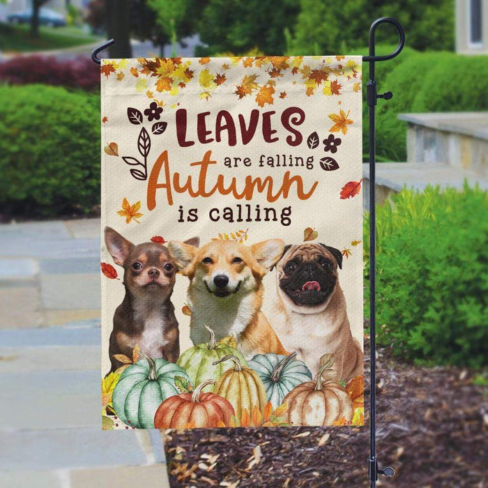 Gosszy Custom Quotes & Upload Image Yard Flag, Dog Lover Gift, Cat Lover Gift, Autumn Gift Garden Flag