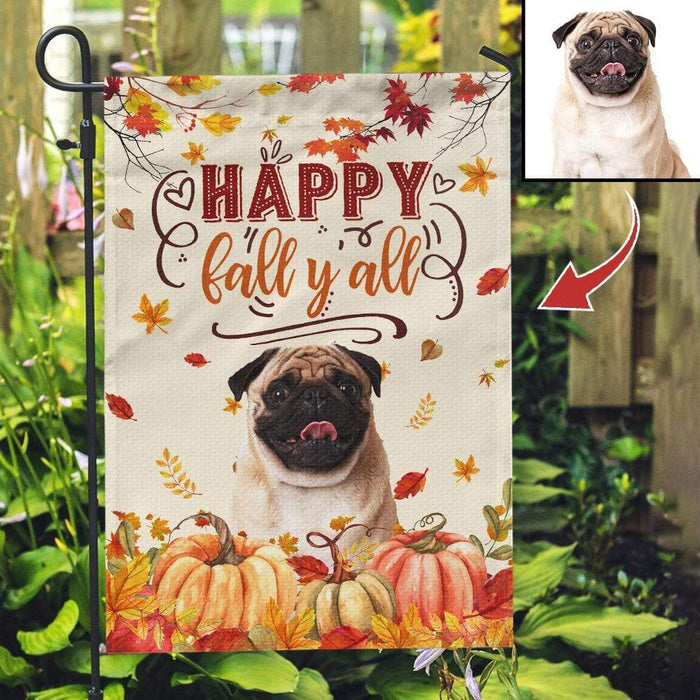 Gosszy Custom Quotes & Upload Image Yard Flag, Dog Lover Gift, Cat Lover Gift, Autumn Gift Garden Flag