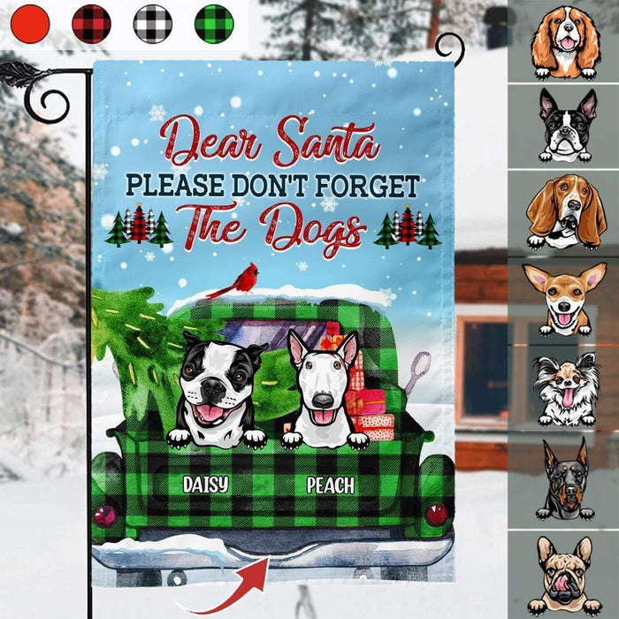 Gosszy Custom Quotes Yard Flag For Dog Lover On Christmas Day Garden Flag